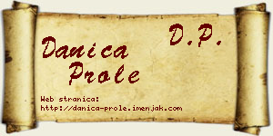 Danica Prole vizit kartica